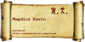 Magdics Kevin névjegykártya
